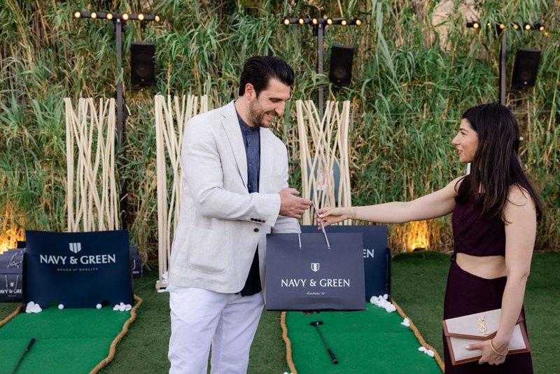 Navy & Green