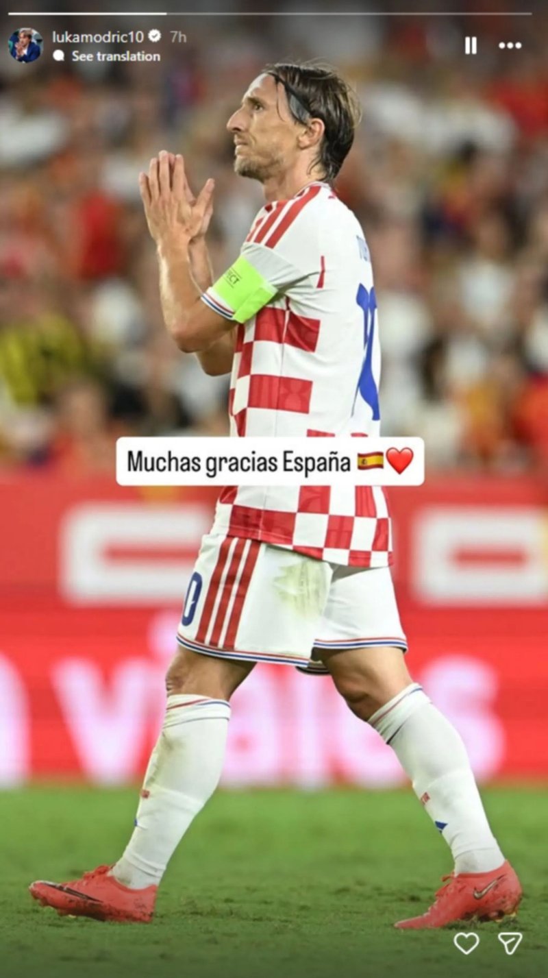 Modric post instagram