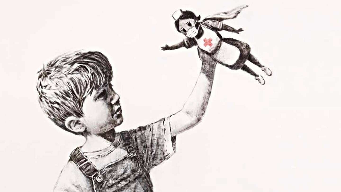 Το νέο γκράφιτι του Banksy ενάντια στον κορονοϊό