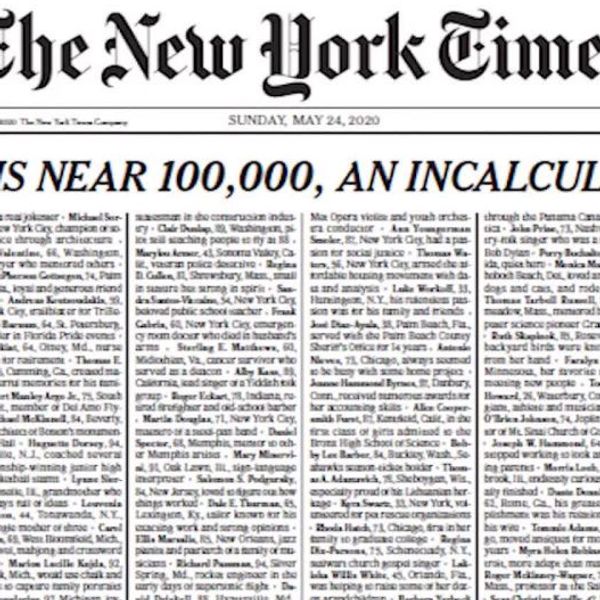 Το συγκλονιστικό πρωτοσέλιδο των New York Times