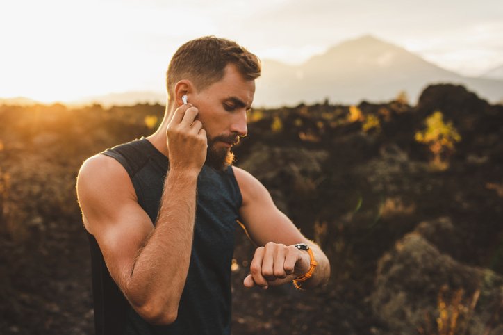 MAN WITH SMARTWATCH